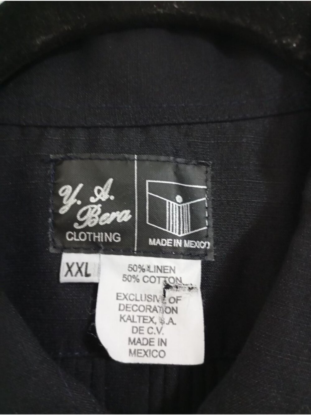 Y.A Bera Guayabera Shirt XXL Button-Up Mens Pocket Design Linen Cotton Blend - Picture 2 of 9